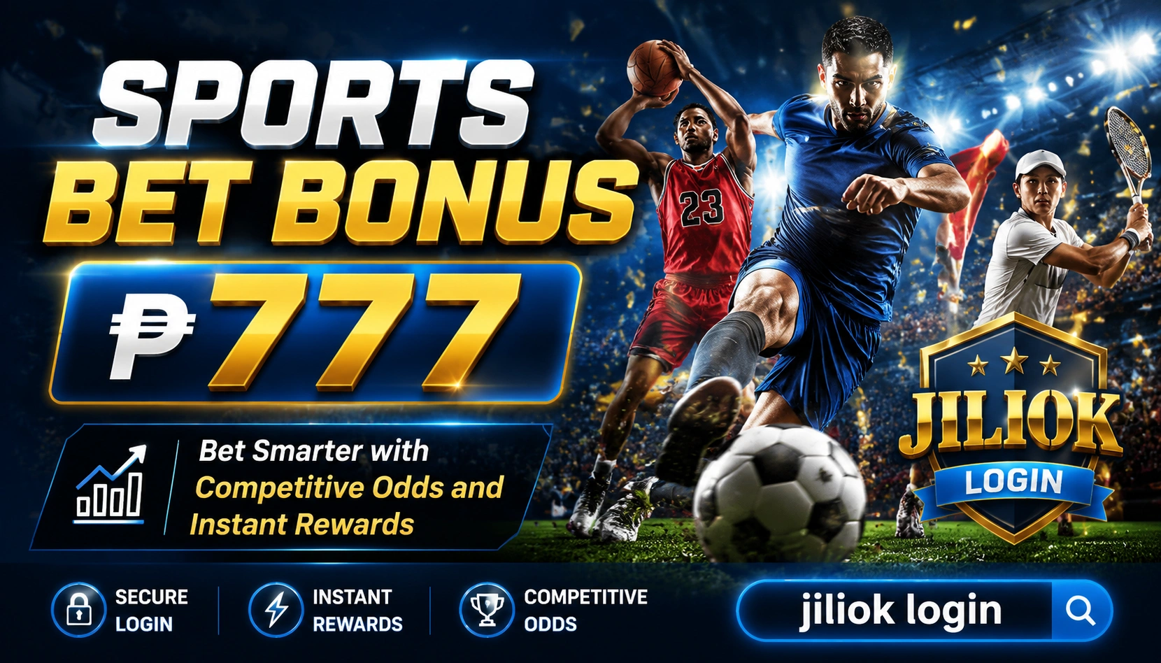 JILIOK Sports hero visual for Philippines sports betting and mobile markets